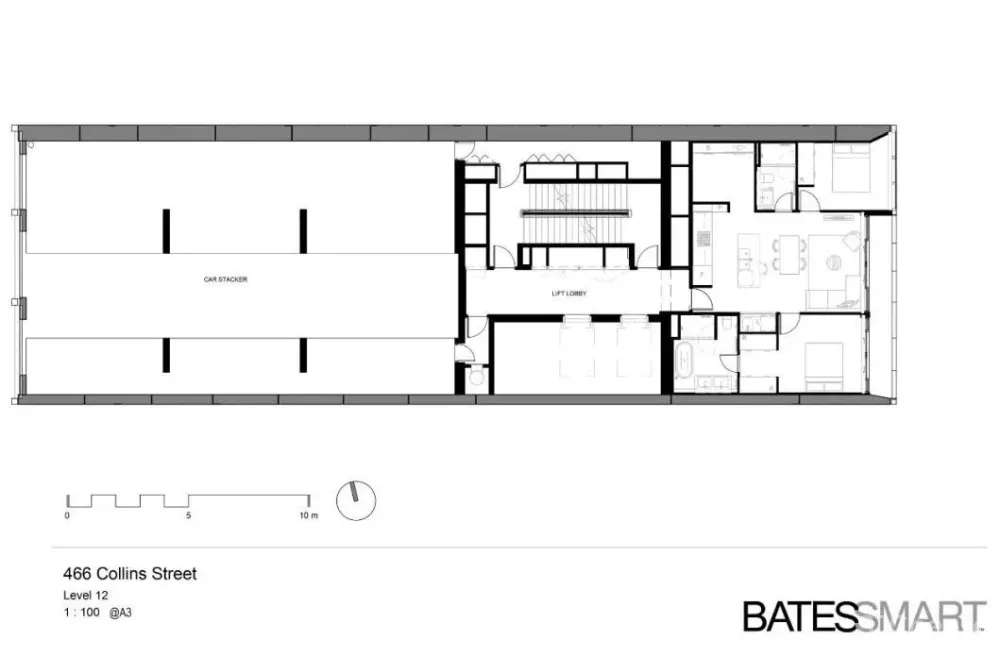 仅 11.5 米宽的「超薄款」高层公寓,奢华的顶层套房竟是简约范儿
