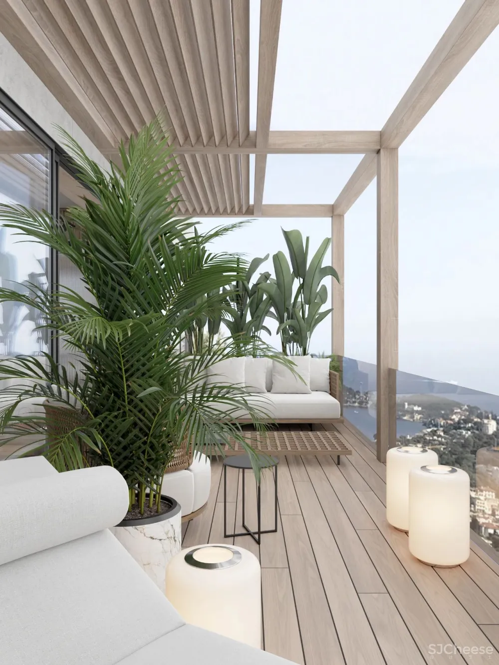 DE-DE新作 95m²简约私宅，大理石与原木的和谐