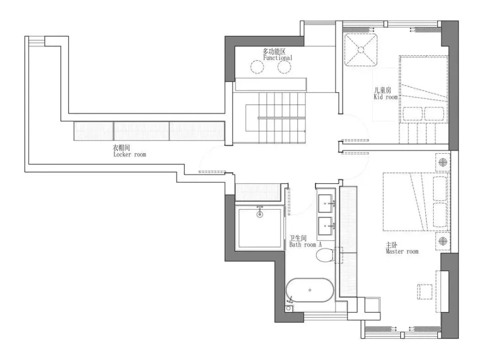 拆除楼梯隔墙,卧室并入客厅,117㎡暗室变身质感慵懒家 未見空间美学