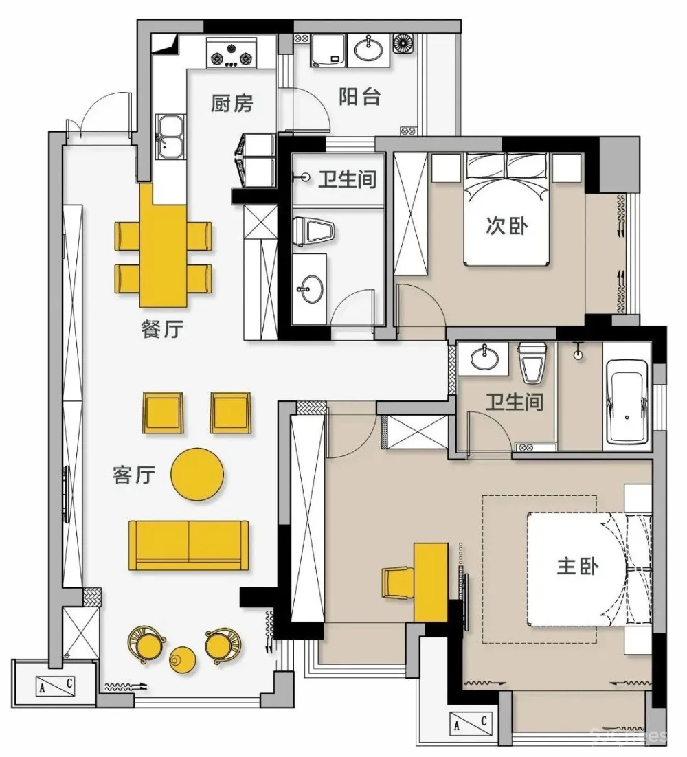 118㎡自然主义风格，32㎡豪华主卧，一个人住也太舒服！