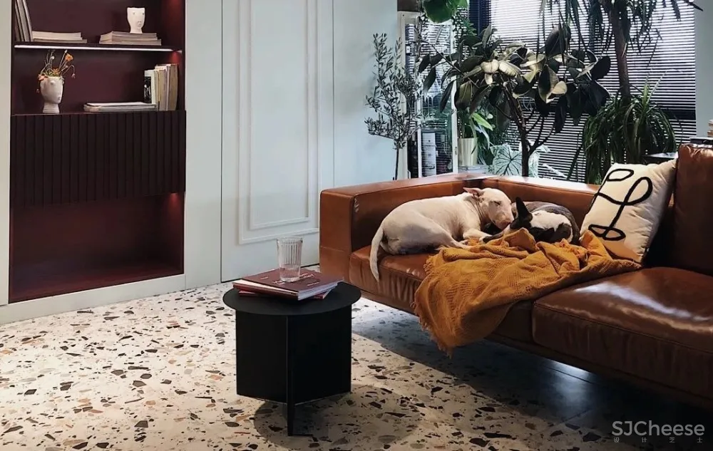 80后丁克夫妻的100㎡两室，颜值美炸！花砖、绿植，住-租一体，还有两狗子……