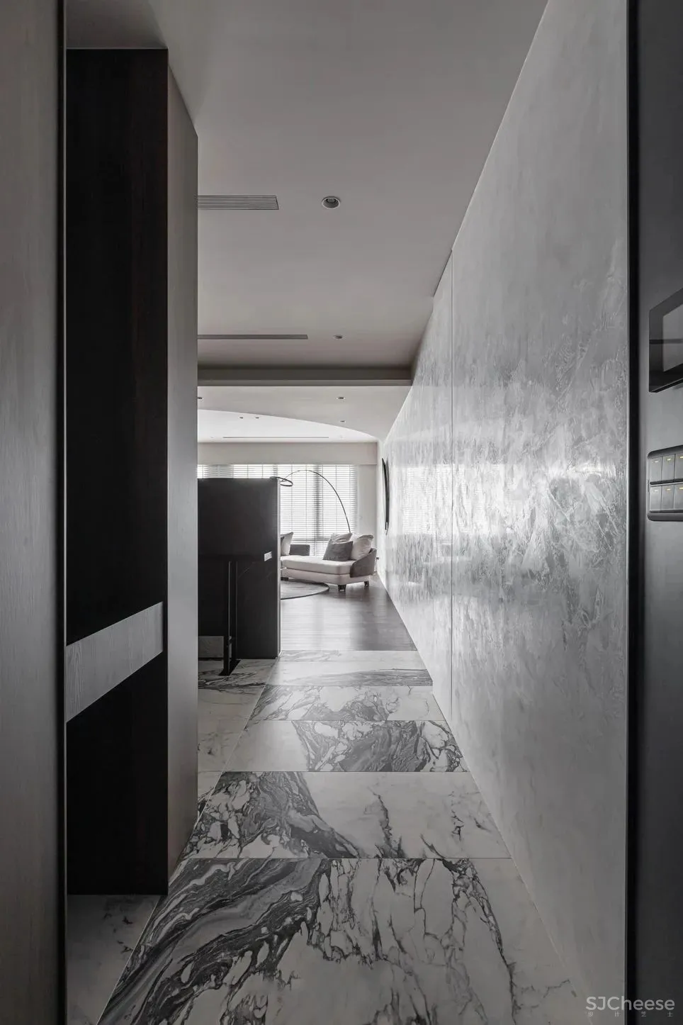 胡桃木 高级灰,纯粹而艺术的现代空间