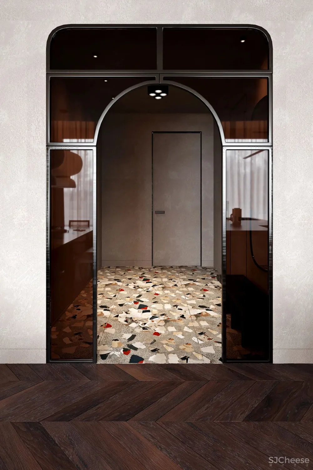 114㎡ 只做一室一厅，三开间的横厅太豪华了！