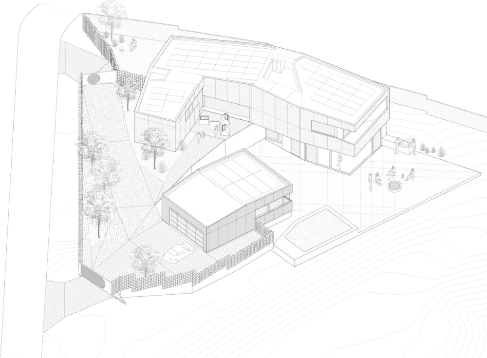 从外面看就是满墙孔板的铁皮屋,个性豪宅不输土壕风大别墅
