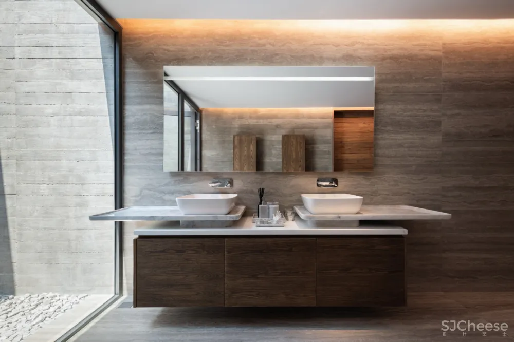 1500㎡ 全混凝土别墅,用木纹呈现永不褪色的质感