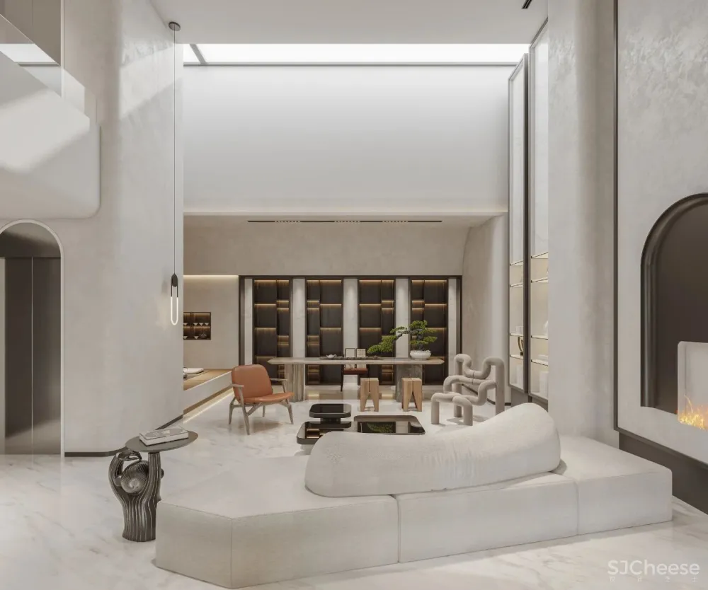 茧界设计.冷晨辉 「桃花源」550平私宅:解构 寂静美学