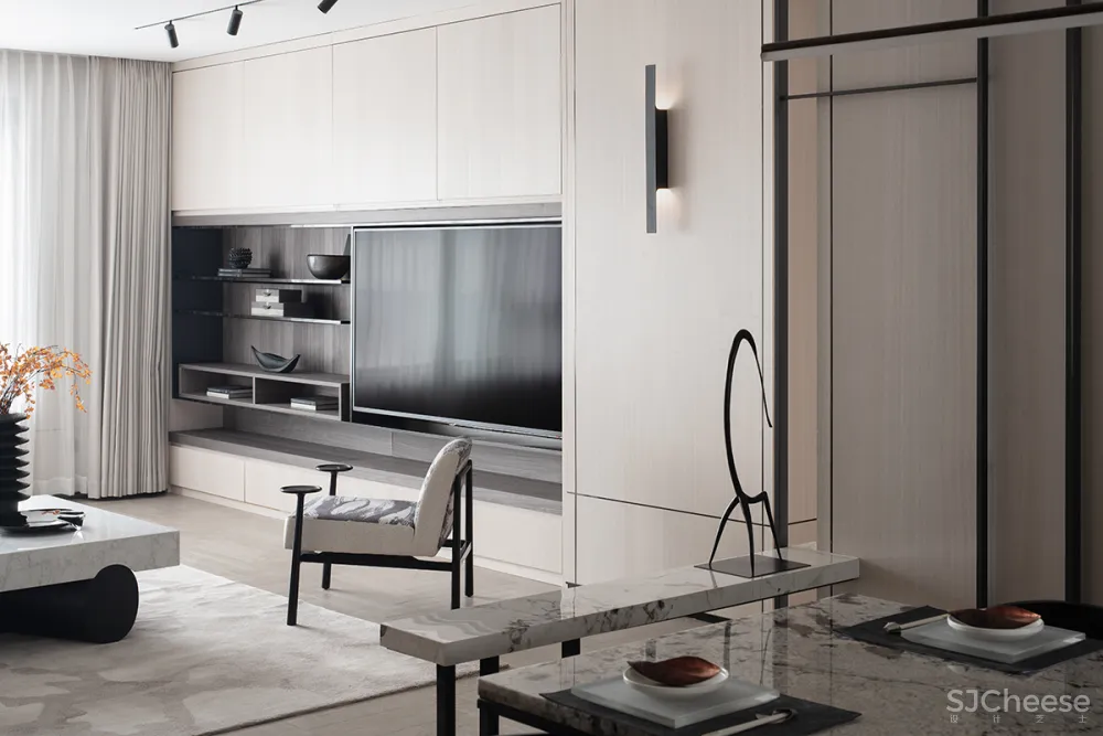 178㎡清冷色系，演绎宋代美学的简静纯粹！