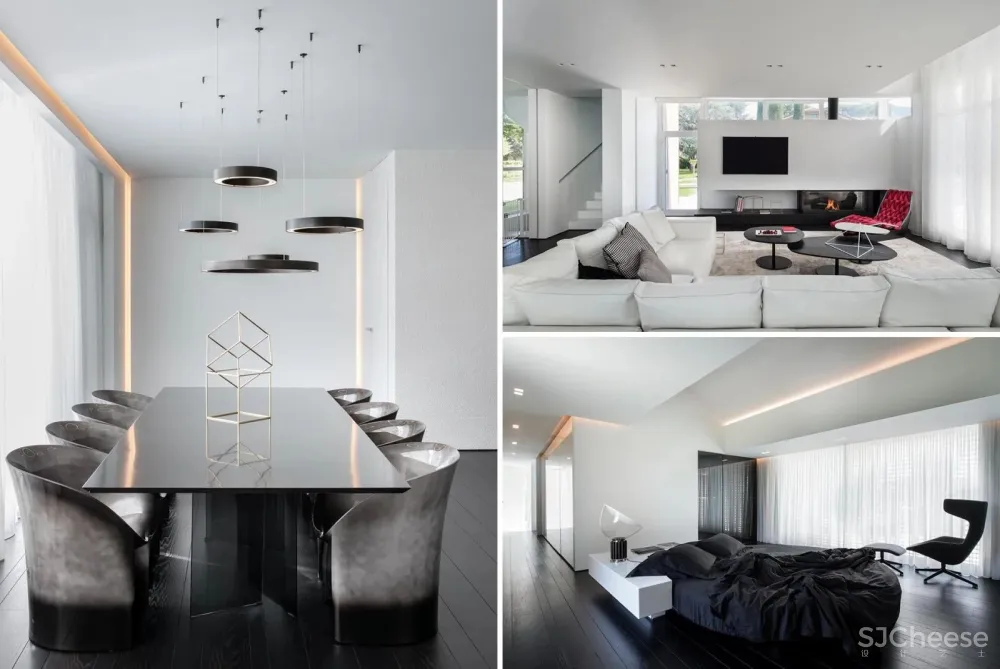 黑白内饰碰撞极简空间 Studio Svetti