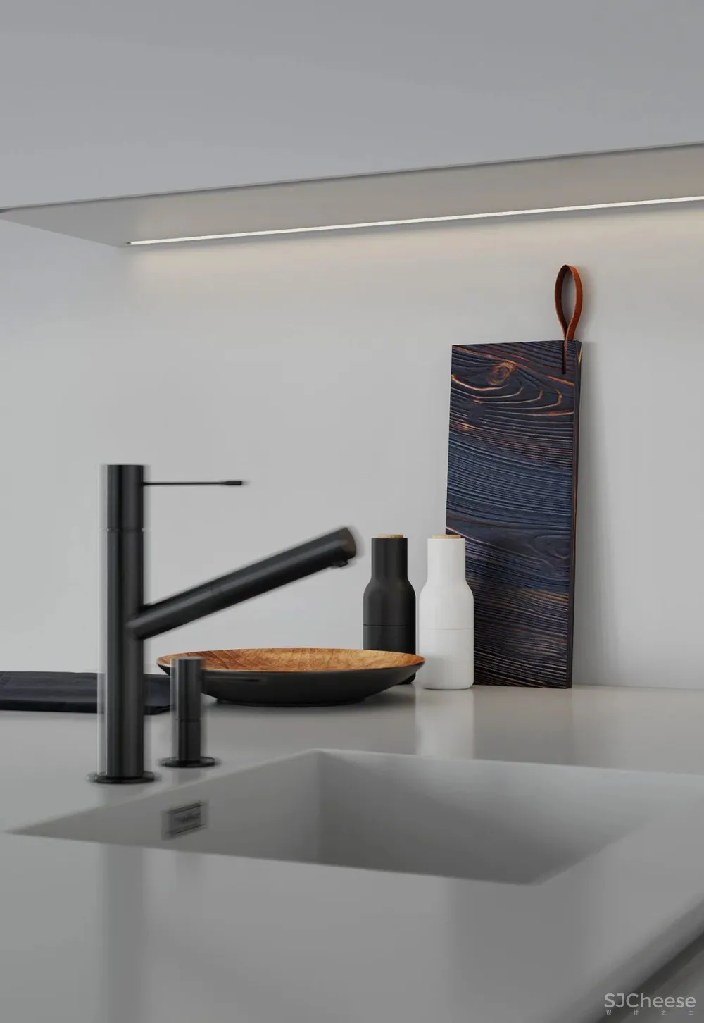 黑白色系的客厅，气质凸显 !