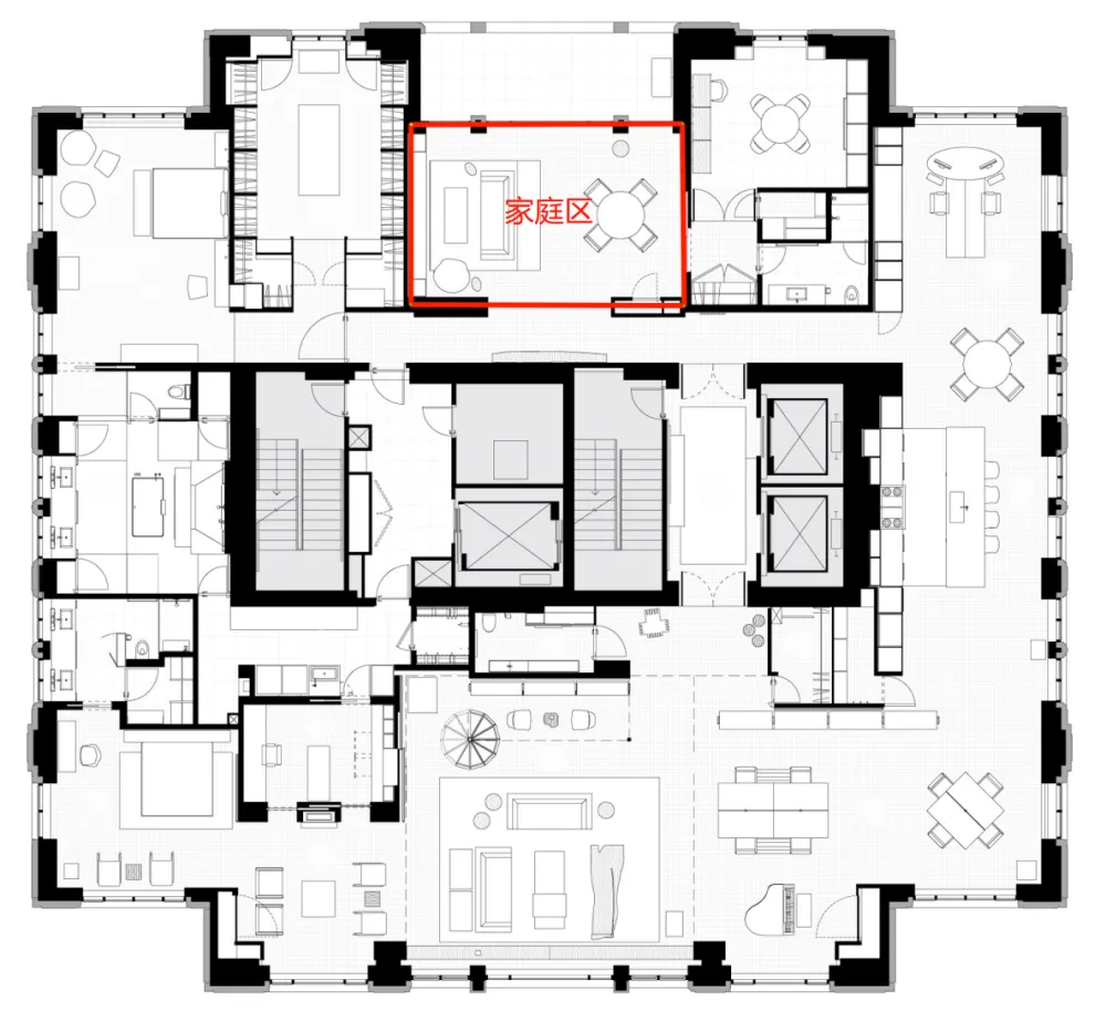 590㎡的顶层公寓,奢华也可以是一种 LOFT 范儿