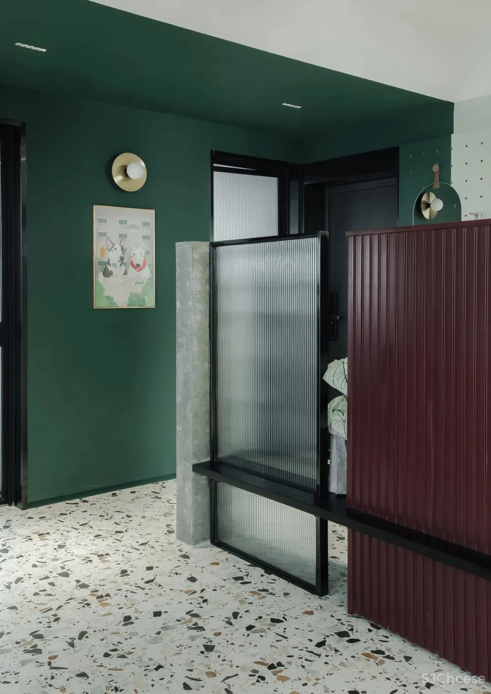 80后丁克夫妻的100㎡两室，颜值美炸！花砖、绿植，住-租一体，还有两狗子……