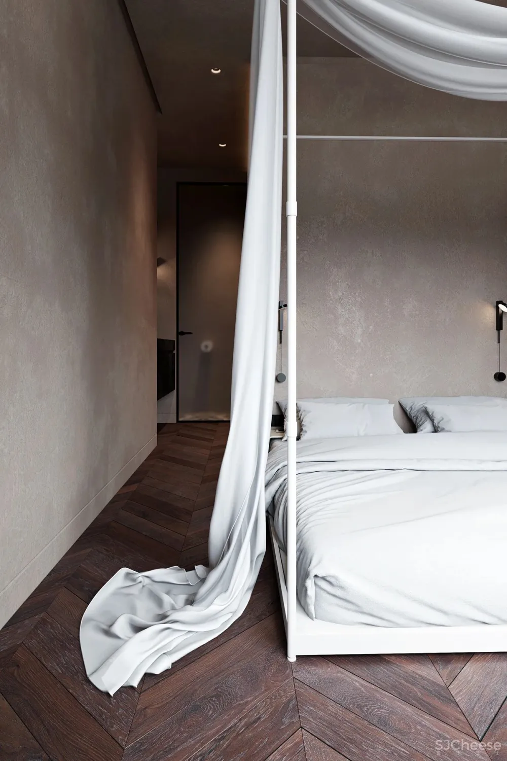 114㎡ 只做一室一厅，三开间的横厅太豪华了！