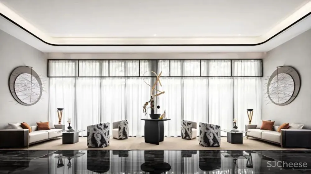 璞辉设计丨云水禅心，陶柳之下的现代二分法美学