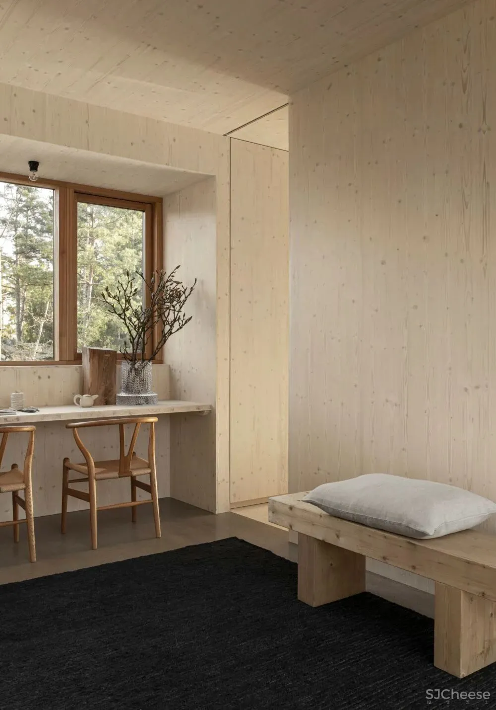 原木 侘寂，现代隐居栖处