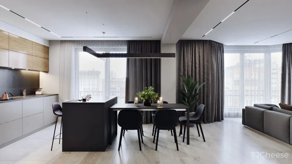 70㎡简约私宅,精简凝练!