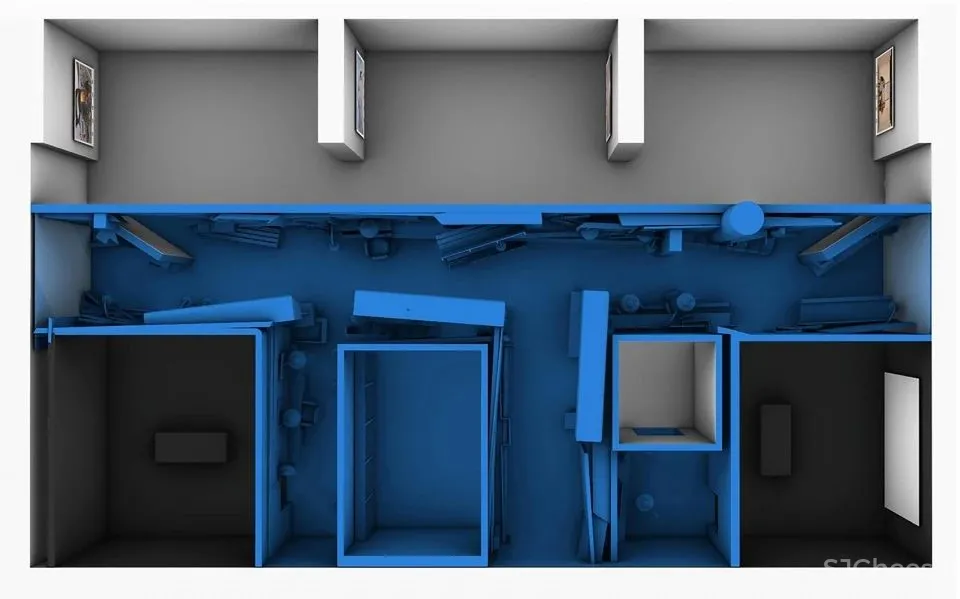 九层塔的蓝色塔基,深圳 王子耕
