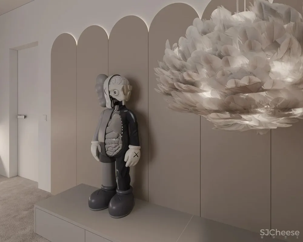 主卧带开放浴室,一室户也能住出豪宅感