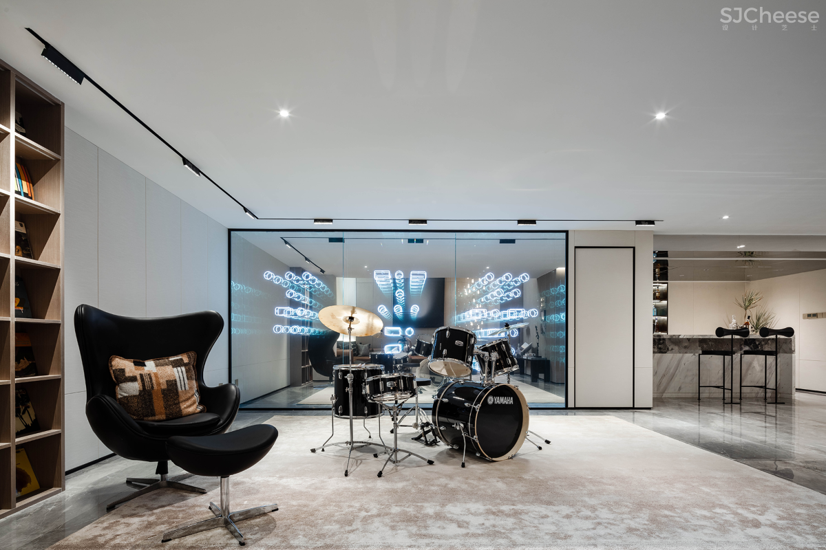 元禾大千设计 烟台「中海万锦」洋房下叠现代简约样板间