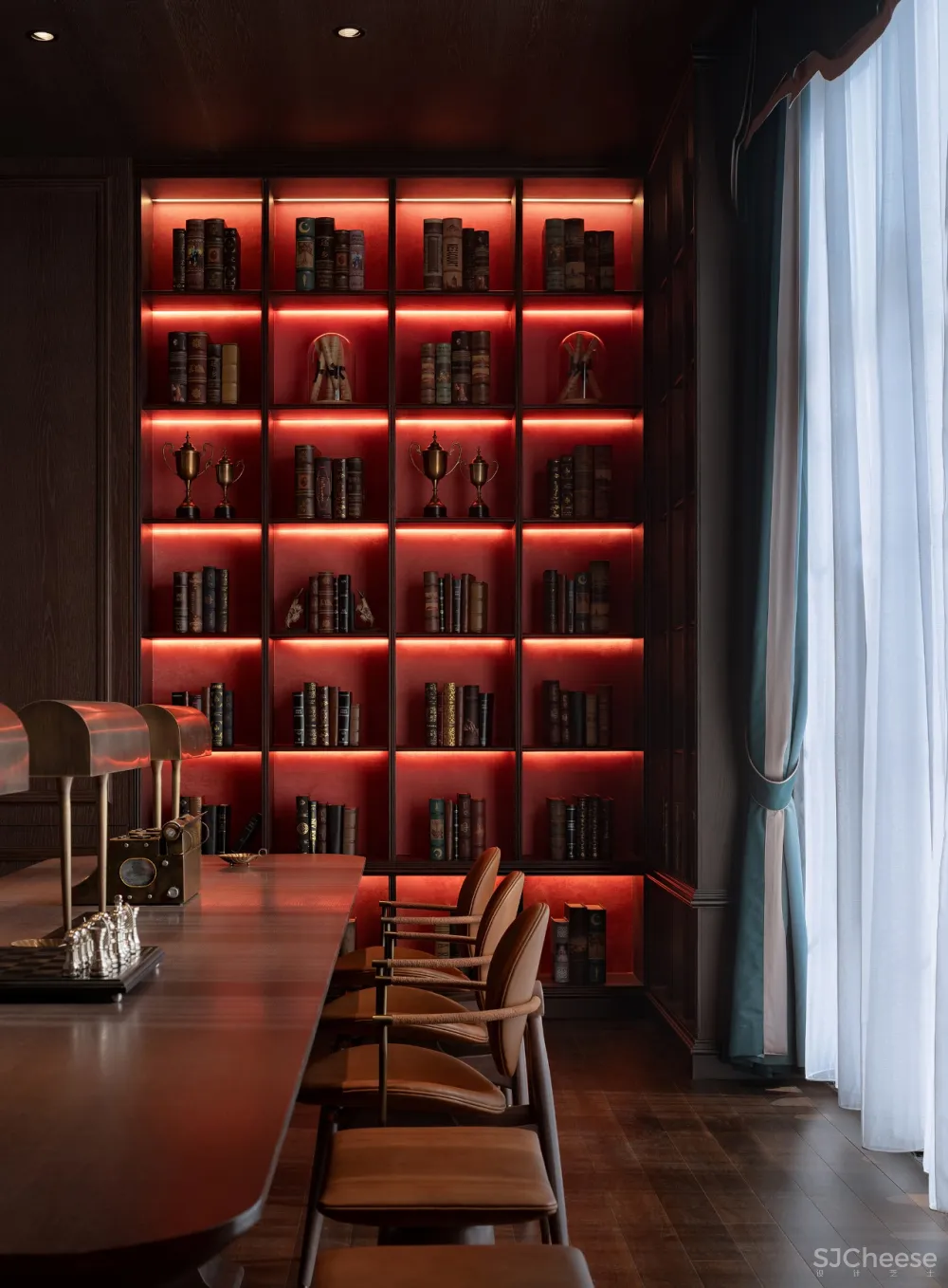 明德设计丨郑州万科荣成云图售楼处:英式古典的当代演绎