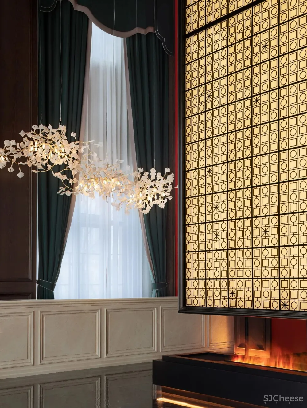 明德设计丨郑州万科荣成云图售楼处:英式古典的当代演绎