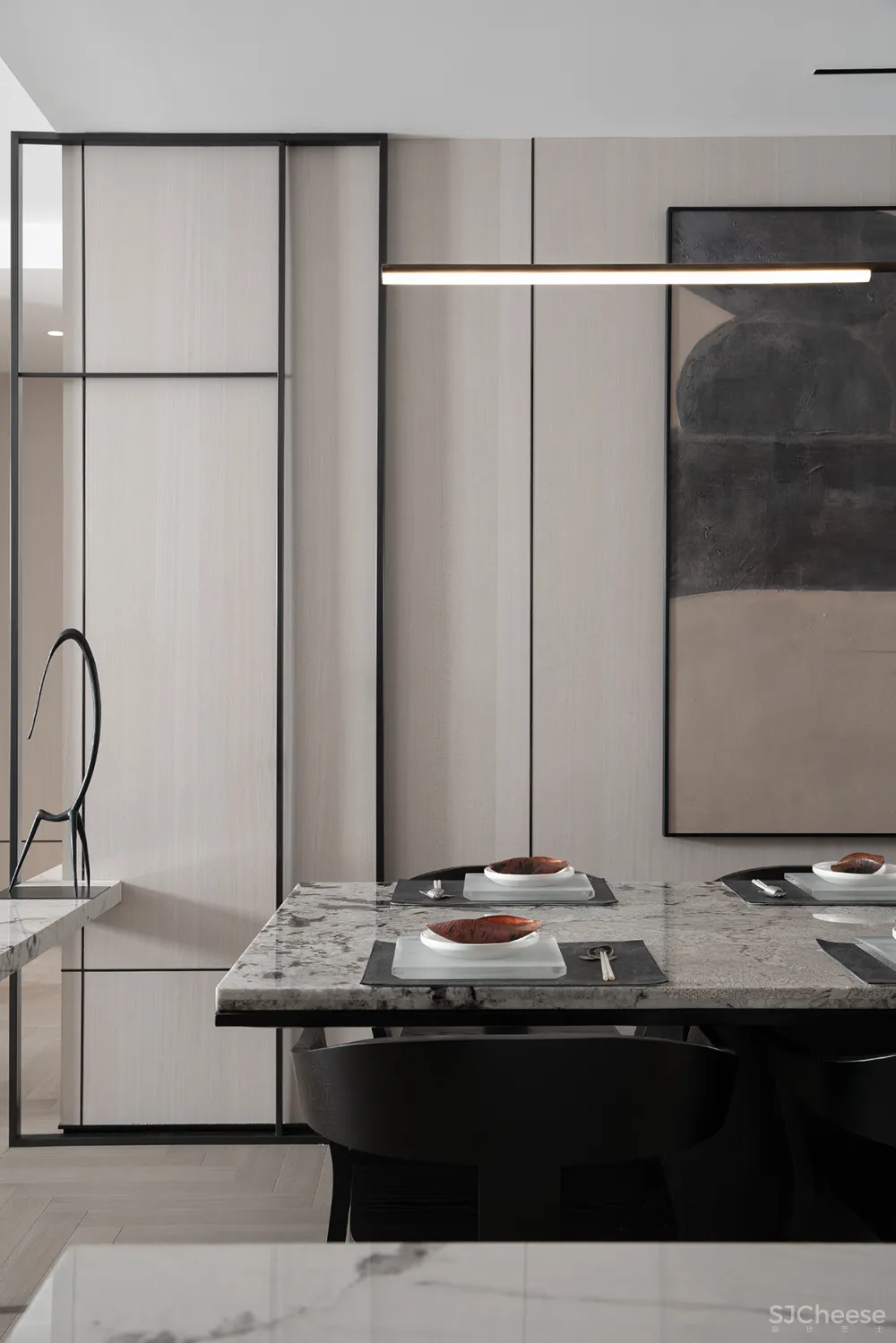 178㎡清冷色系，演绎宋代美学的简静纯粹！