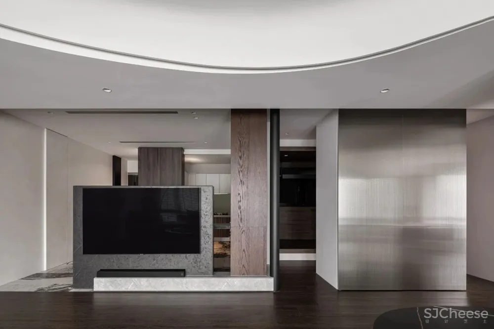 胡桃木 高级灰,纯粹而艺术的现代空间