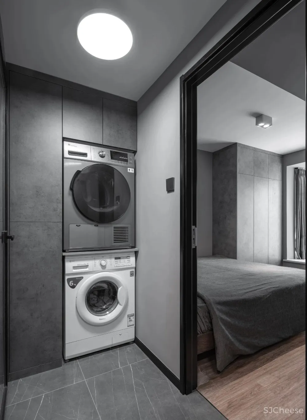 无主灯设计、高级灰撞色，这个家太有范 久栖设计