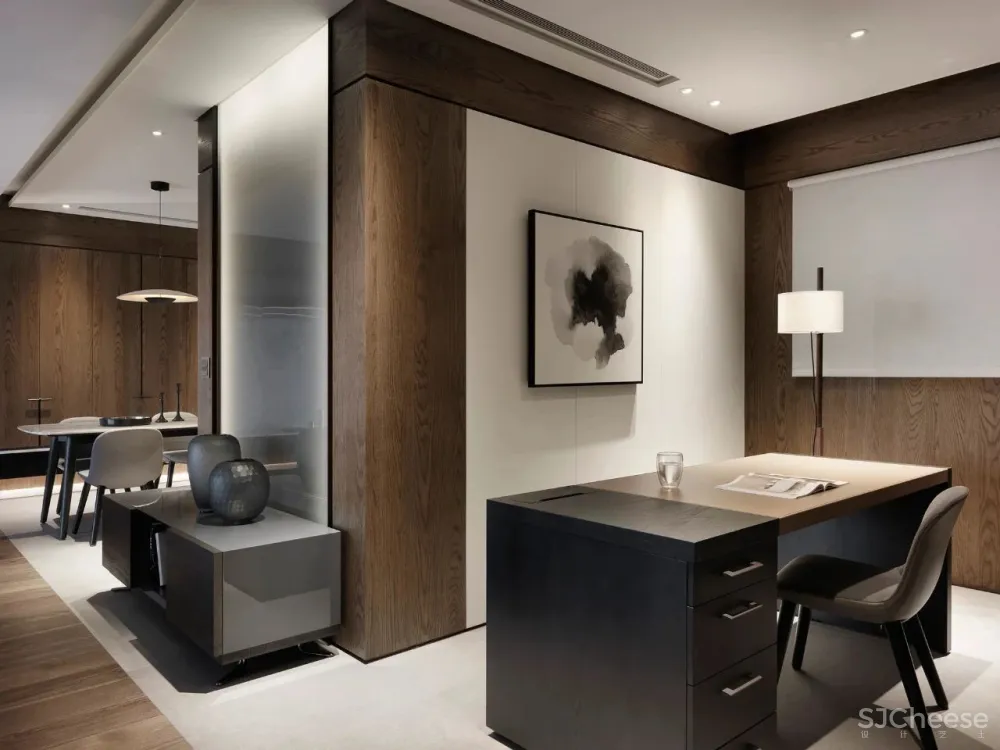 胡桃木 高级灰,纯粹而艺术的现代空间