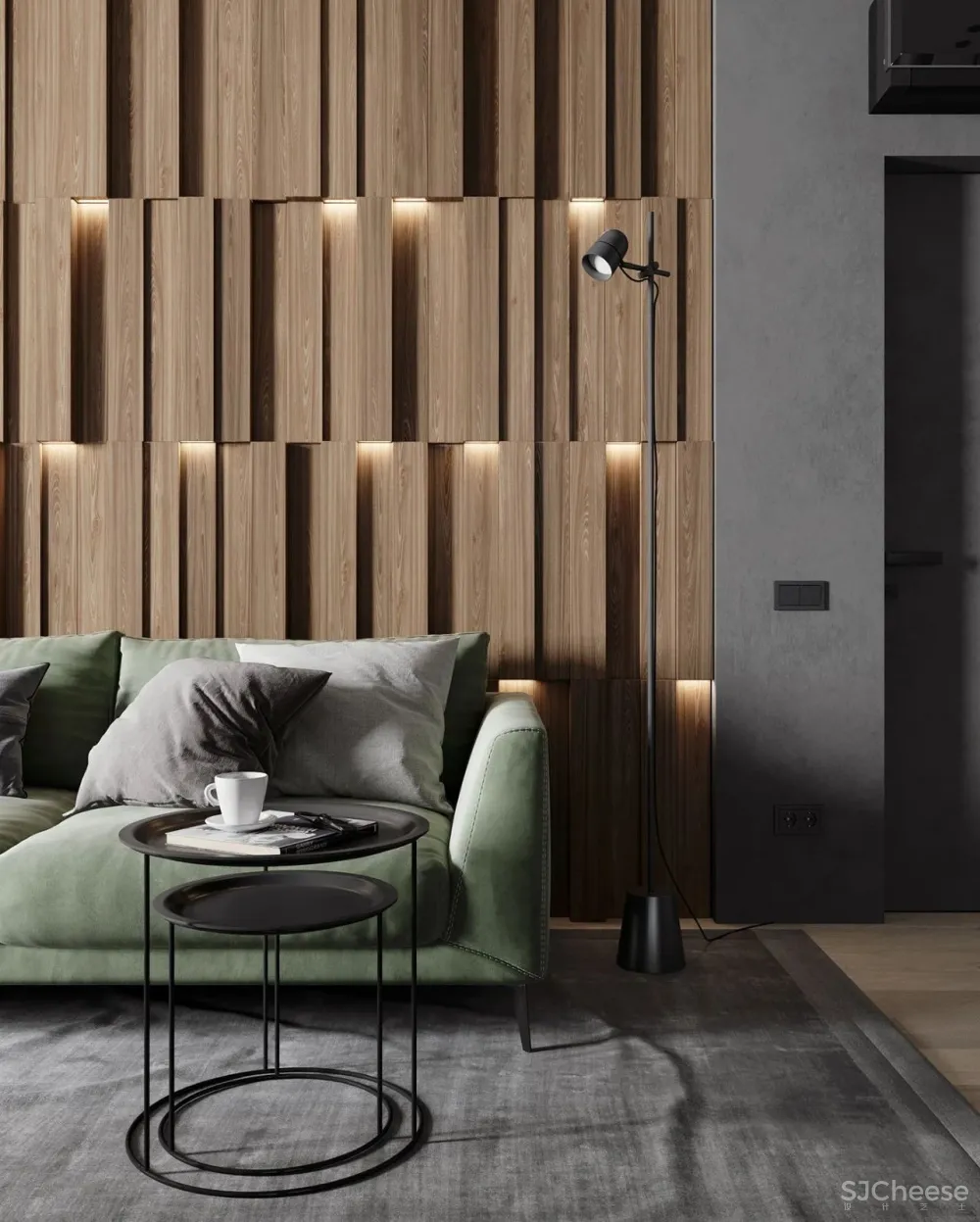 灰色极简空间，混凝土的质地！