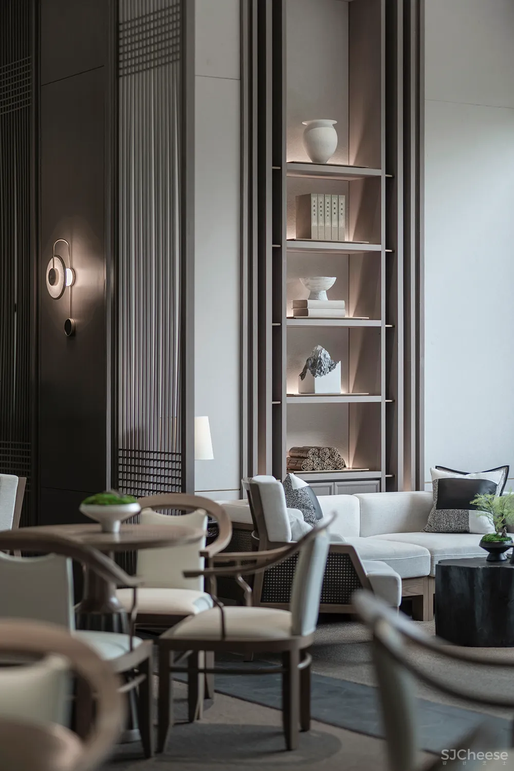 吴文粒:2500㎡中式售楼处,珑廷风雅韵,隐归禅深处!