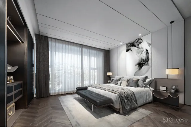 195㎡雅灰大平层，静奢间勾勒家的温情！