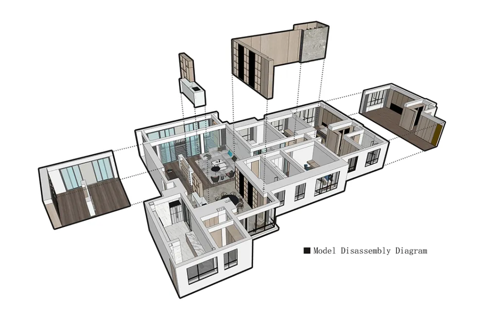265㎡简约私宅,少就是多,简洁就是丰富!