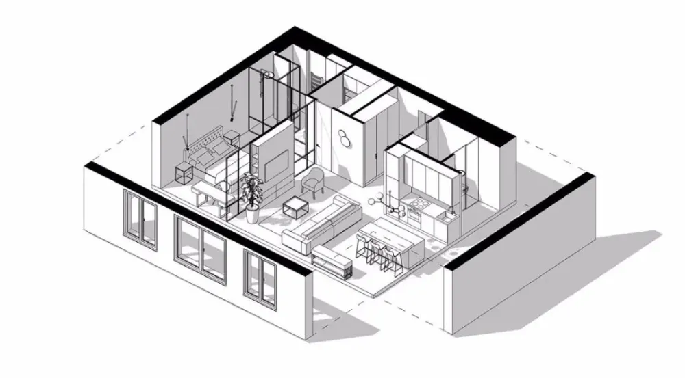 66㎡莫兰迪配色，小众惊艳设计说的就是它！