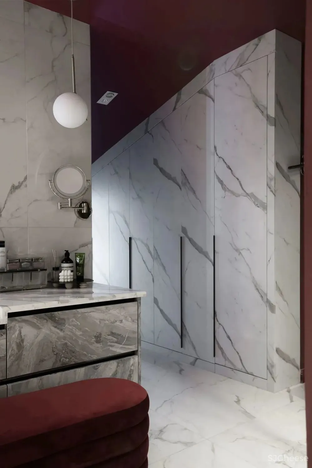 175㎡“职住一体”的家,旋转楼梯融入法式风情,装出大宅气度 吾隅设计