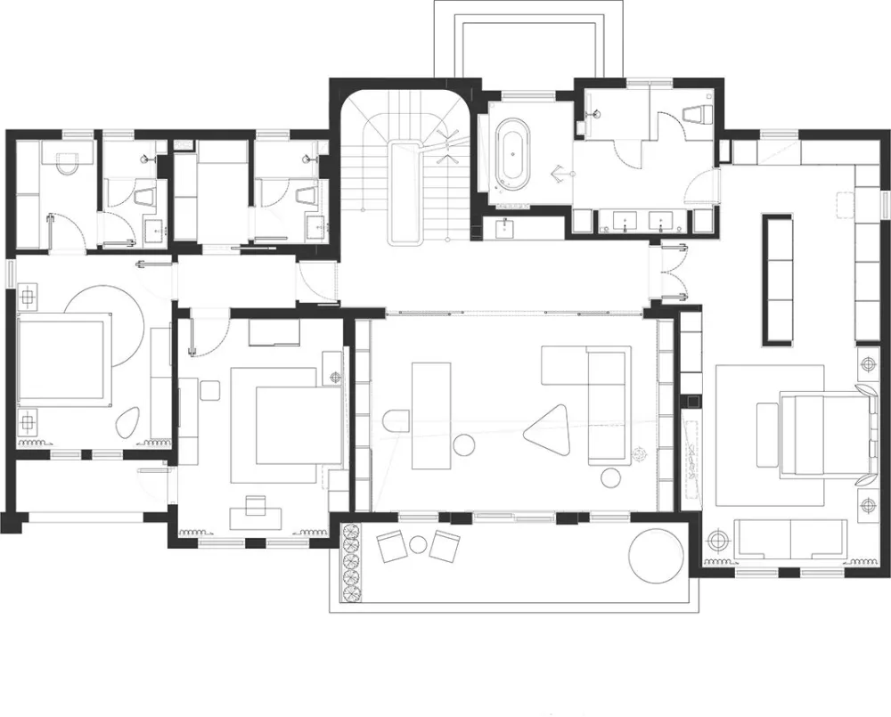 上海 780㎡ 极简别墅设计 ,黑白相映,安静优雅!
