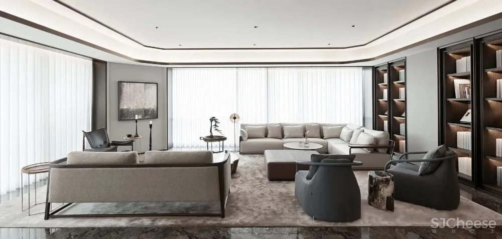 朱周空间设计丨重庆来福士:350米云端豪宅样板间设计!