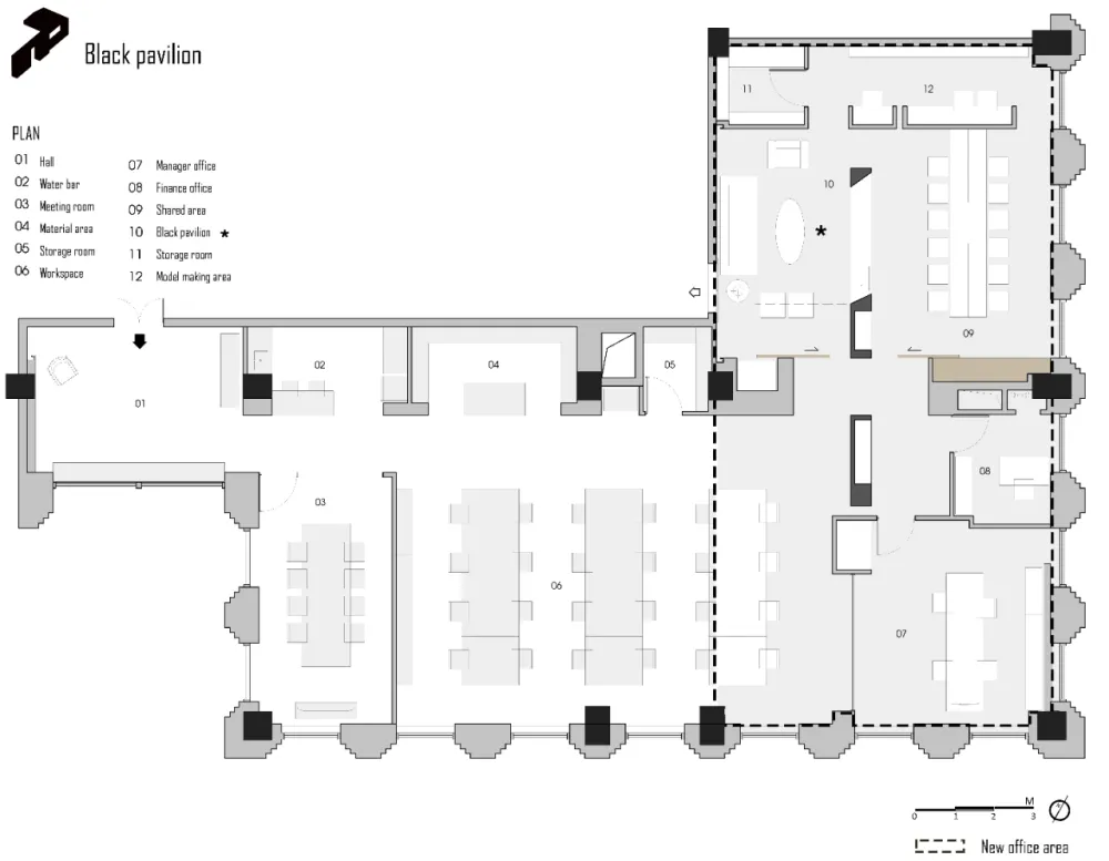 边界空间设计 × 边界办公空间：“无用”的黑亭