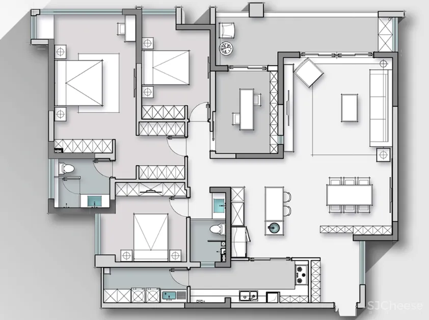 年轻夫妻的175㎡独特气质家 壹沫设计