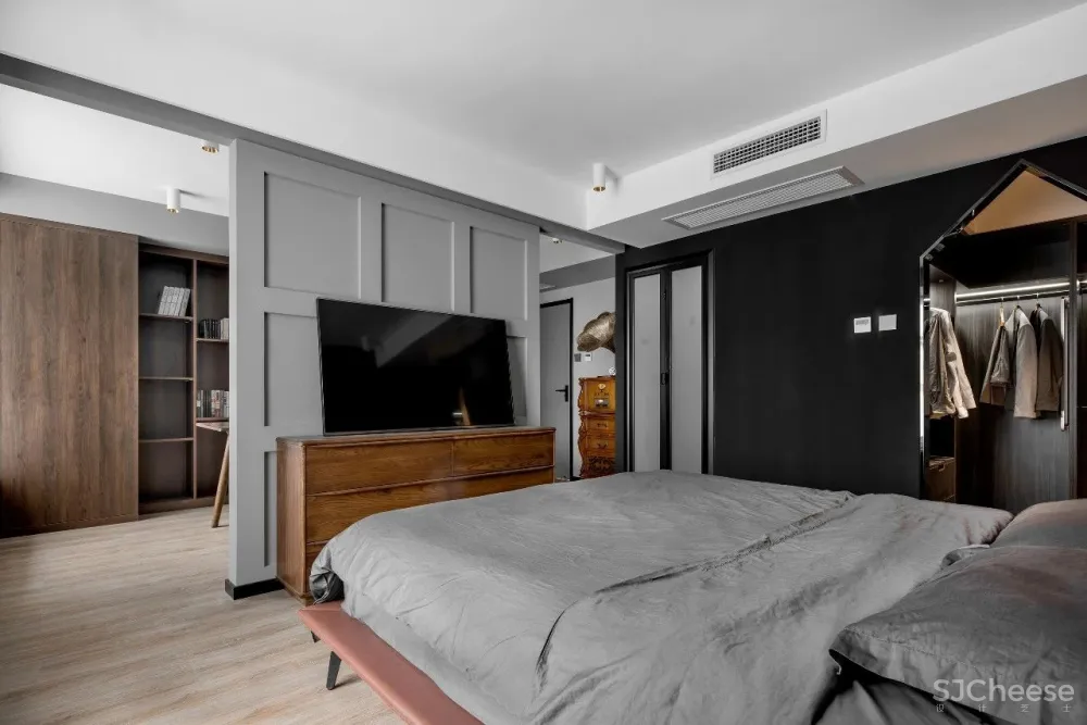 无主灯设计、高级灰撞色，这个家太有范 久栖设计