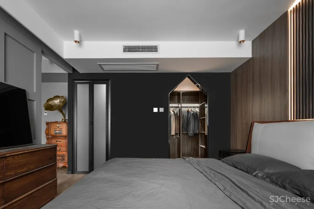 无主灯设计、高级灰撞色，这个家太有范 久栖设计