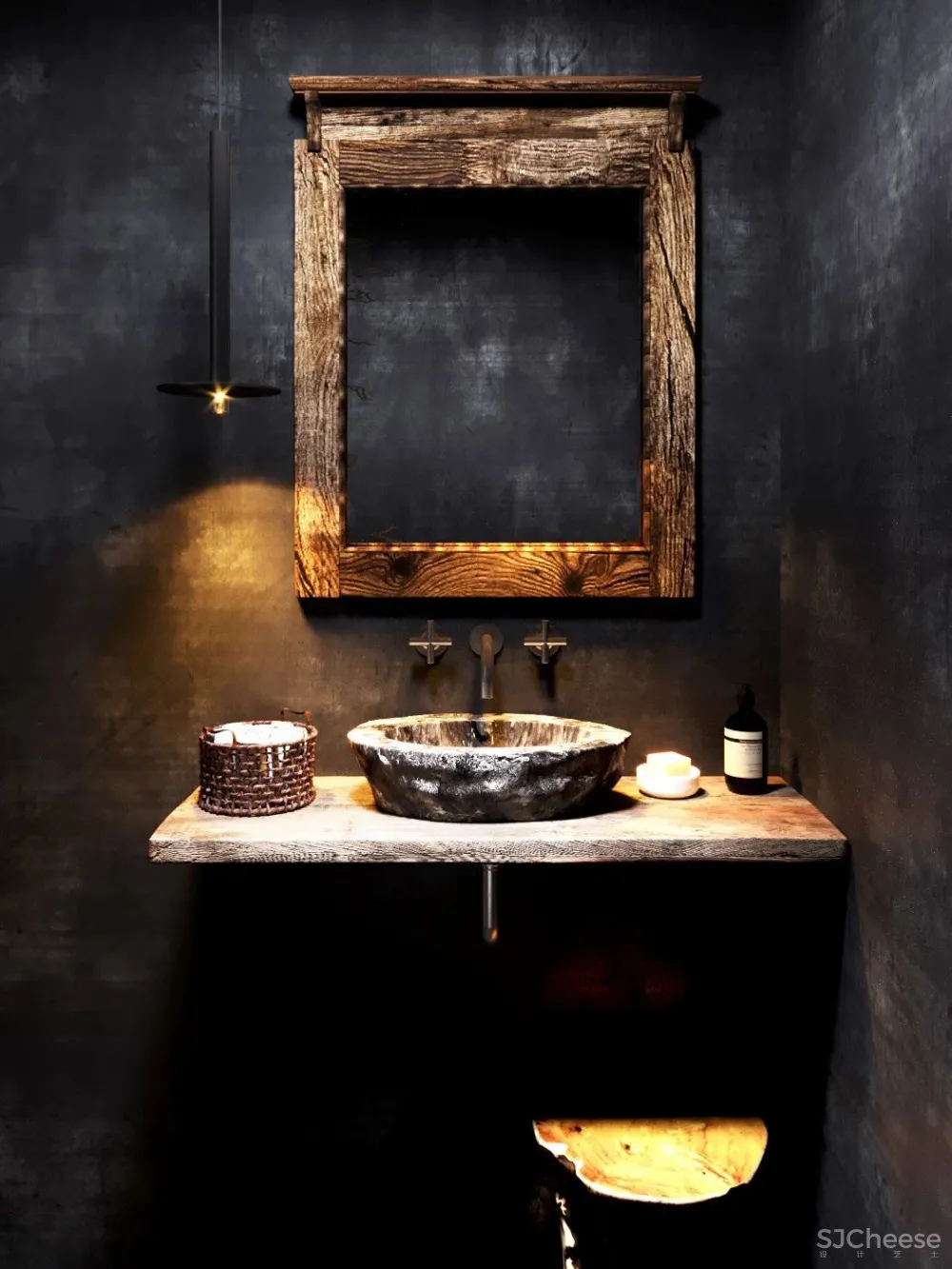 原木 清水混凝土,质朴宁静Loft私宅