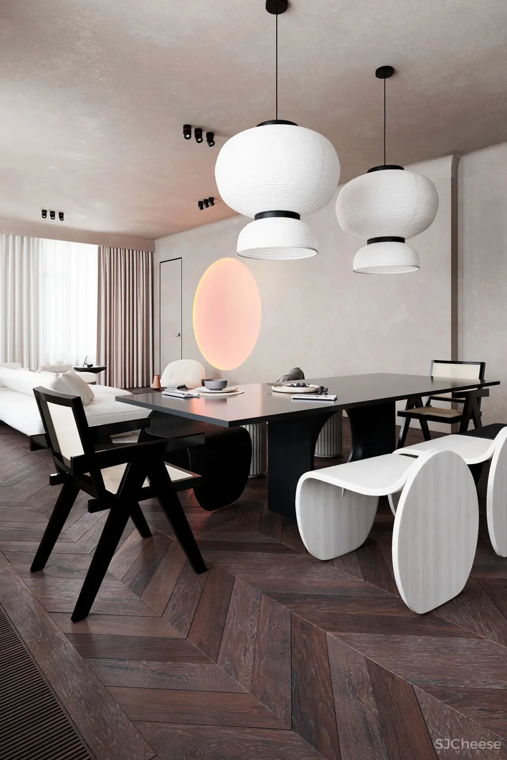 114㎡ 只做一室一厅，三开间的横厅太豪华了！