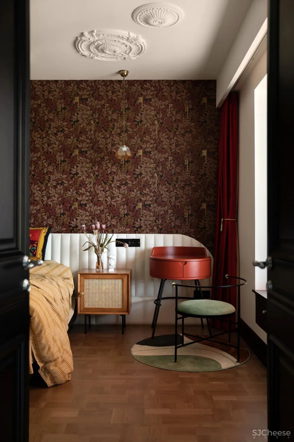 129㎡的极致复古美，再现经典红绿配色！