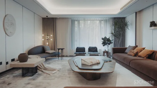 无间.吴滨-HWCD 上海豪宅新地标「瑞安.翠湖天地」大平层效果图和实景照片