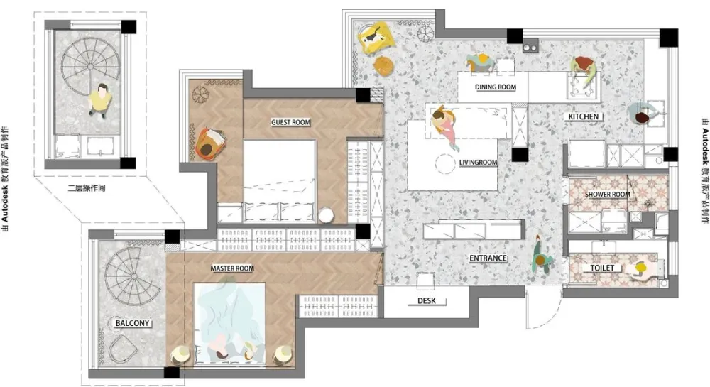 80后丁克夫妻的100㎡两室，颜值美炸！花砖、绿植，住-租一体，还有两狗子……
