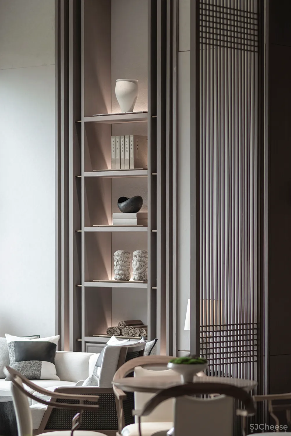 吴文粒:2500㎡中式售楼处,珑廷风雅韵,隐归禅深处!