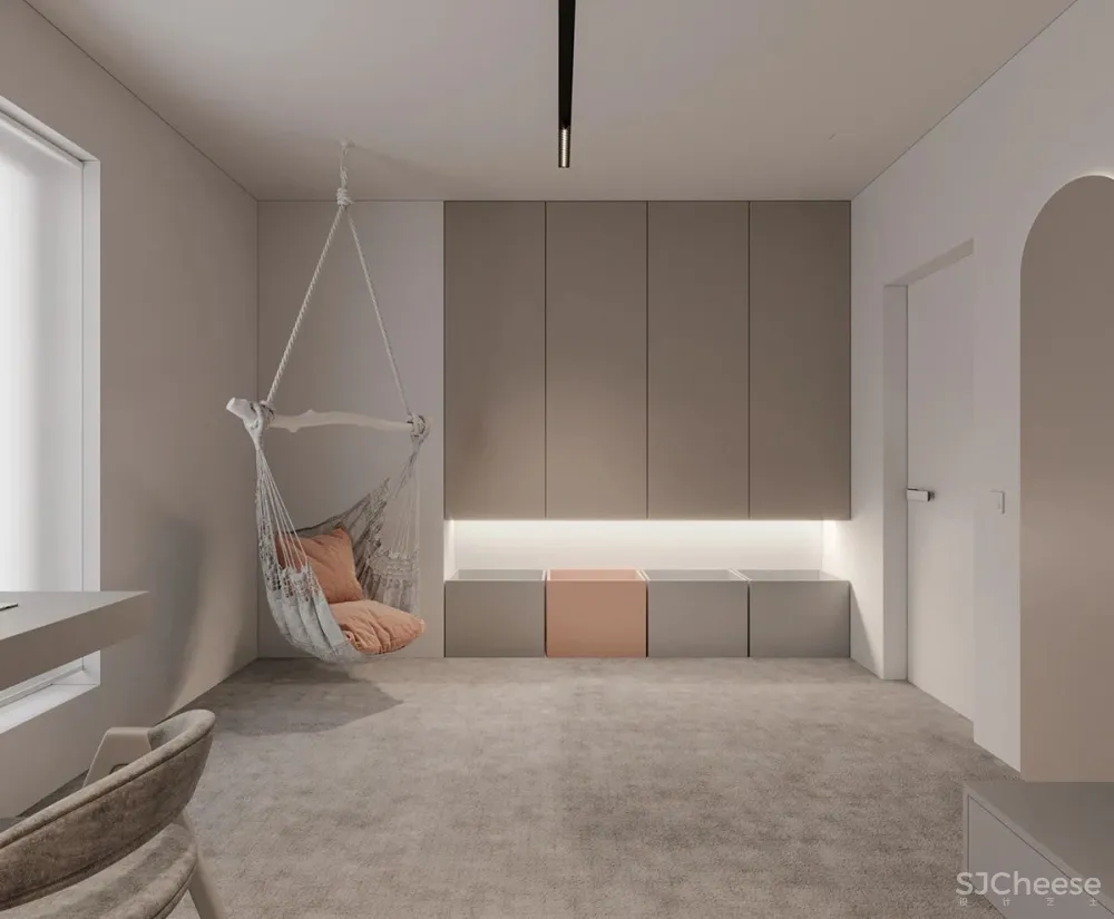 主卧带开放浴室,一室户也能住出豪宅感