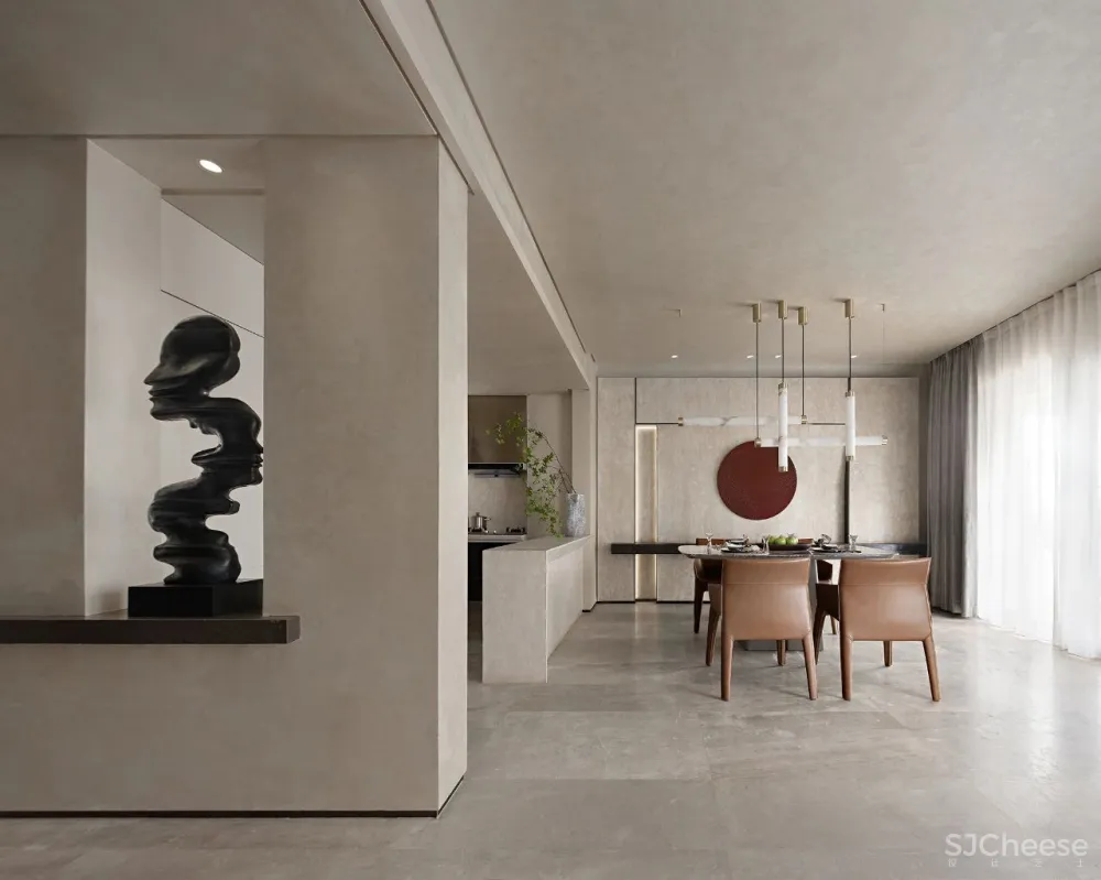 灰调奶咖的半山叠墅，远离喧嚣的质朴大宅！