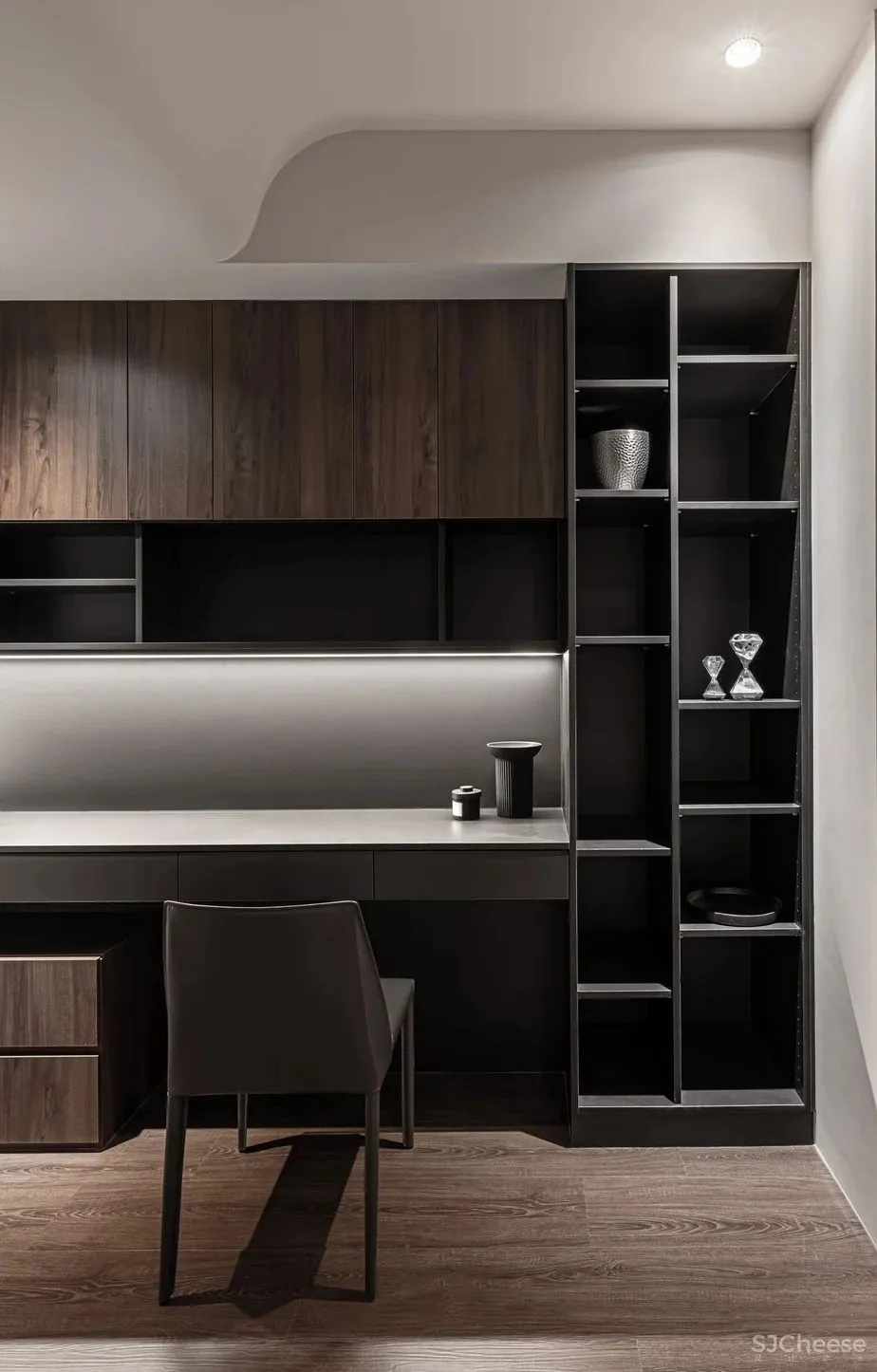 胡桃木 高级灰,纯粹而艺术的现代空间