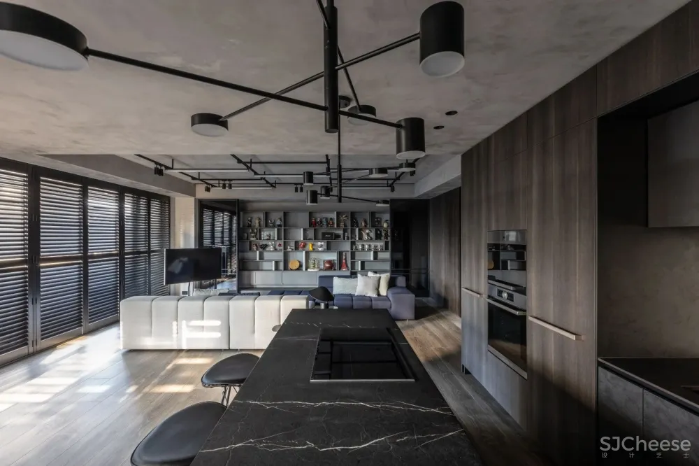 105㎡冷酷黑私宅,年轻人大胆追求前卫之家! 新澄设计